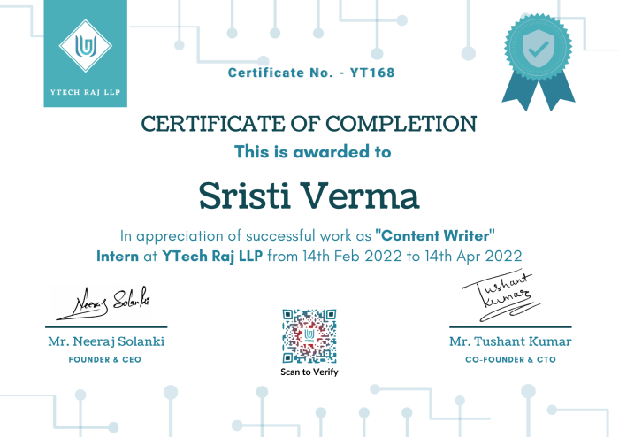 Certificate_Sristi Verma